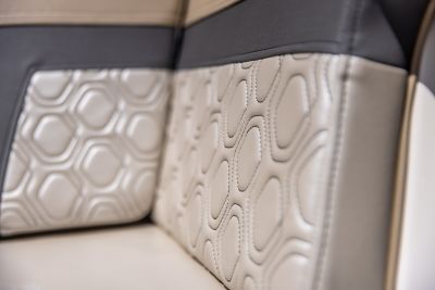  upholstery details on the H22 wake boat