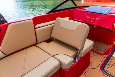  flip seat on a WTSurf wake boat