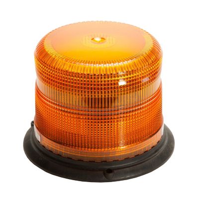 Orange rotating beacon from the 6550/6570 Series on a black base for safety and visibility applications.