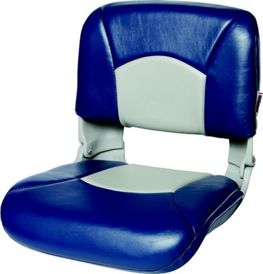 Tempress Marine Products 45607 All Weather High Back Seat and Cushion Combo, Blue/Gray, Gray Frame, 18-1/2"H x 18 1/4"W x 17"D