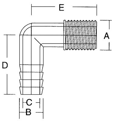 1/2-5/8  FEMALE ELBOW HECF 8