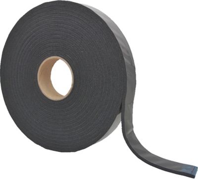 AP Products 0181400125B Foam Cap Tape, Black Mylar, 1/4" x 1-1/2" x 30'