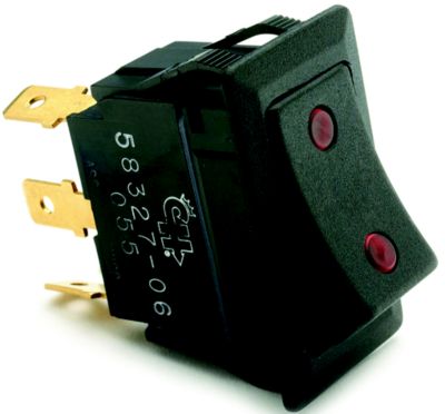 ROCKER SWITCH 3-POSITION SPDT SINGLE/DUAL DEP. LIGHTS W/LENS