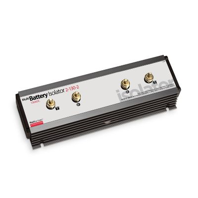 ProMariner 12132 battery isolator with dual alternator and battery connectors, designed for efficient power distribution.
