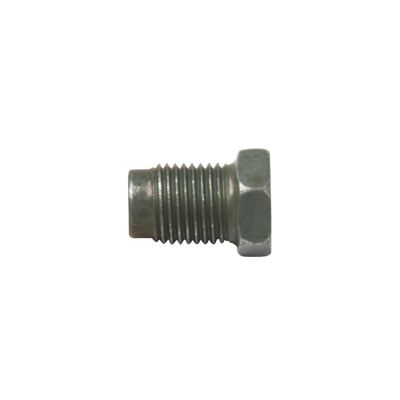 European standard steel tube nut, hexagonal shape with threaded body, suitable for plumbing and automotive applications.