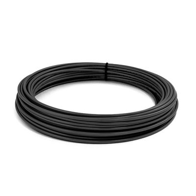Black nylon air brake tubing coil by Tramec Sloan, showcasing durable construction and sleek design for vehicle systems.