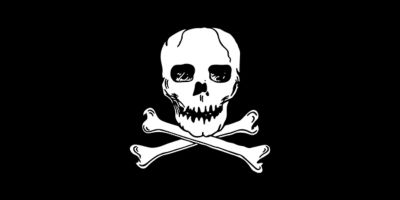 FLAG-NYLON JOLLY ROGER 10″X15″ NOT SOLD IN USA