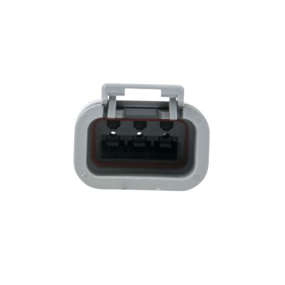 ATM Series 3-Way Receptacle Housing showing front view and connection points for electrical applications.