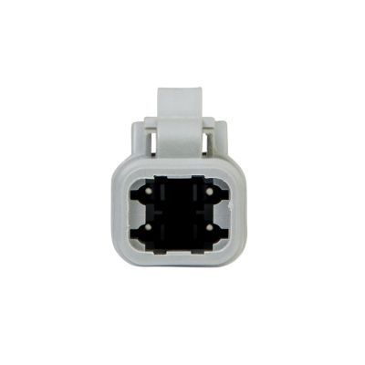 ATM Series Plugs, 4-way connector, close-up view, showcasing robust design and secure latching mechanism.