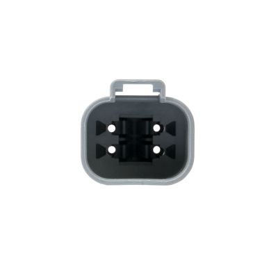 4-Way ATM Series Receptacle Housing with a gray and black design, showcasing four connection points for secure wiring.
