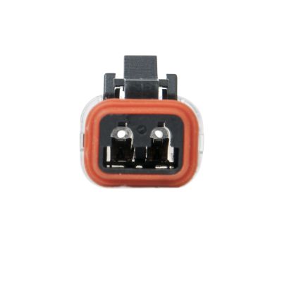 AT Series Plug with LED, front view, showcasing dual connectors and durable design, ideal for 24V applications.