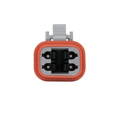 AT Series 4-way plug for harsh environments, featuring a durable design with orange seal for improved connectivity.