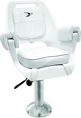 CHAIR-PILOT W15″ PEDESTAL  WHT DELUXE