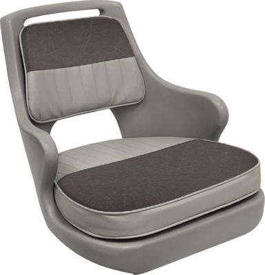 Wise 8WD0153664 Freshwater Bucket Seat W/Cushions, Gray/Charcoal - Gray Shell