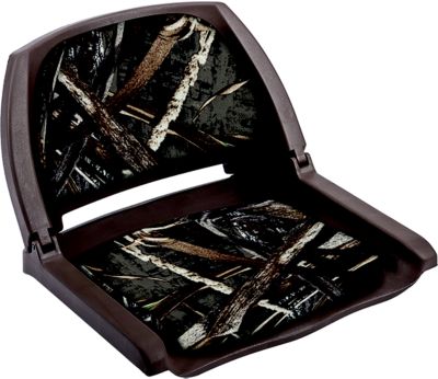 Wise 8WD139CLSB733 Deluxe Molded Plastic Fold-Down Seat w/Cushions, Advantage Max5/Brown Shell