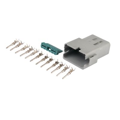 Amphenol AT Connector Kit with 12-way receptacle and multiple pins, ideal for 16-14 gauge applications.