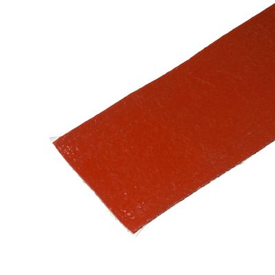 Red fire-resistant Techflex hose wrap, sleek and durable for protective cable management.