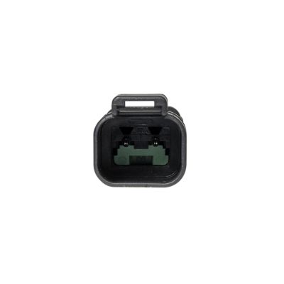 Deutsch DT Series Bussed Receptacle with a two-pin configuration, showcasing durable design and efficient connectivity.