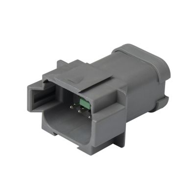 Deutsch DT04-08PA-P021, 8-Way Receptacle with Nickel Contacts, showcasing durable design and one 8-pin buss.