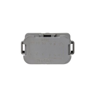 Deutsch DT Series Bussed Receptacle with 12-Pin Buss, showing detailed pin markings and robust housing for connectors.