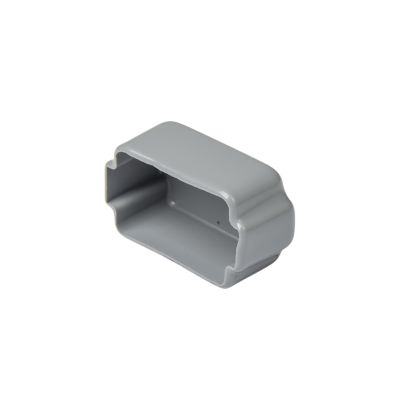 Gray Deutsch DT12P-DC plastisol dust cap designed for a 12-way electrical receptacle with a rectangular shape.
