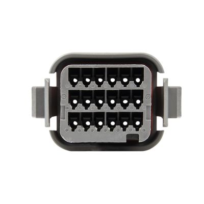 DEUTSCH DTV Series 18-Way Plug with durable design and multiple slots for secure connections.