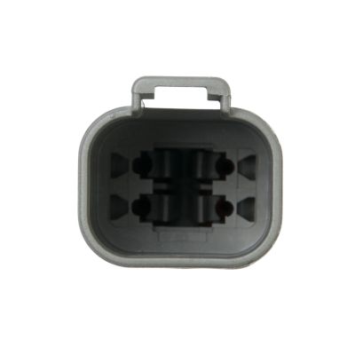 Deutsch DT Series Receptacle, 4-way connector with durable housing and integrated locking mechanism for secure connections.