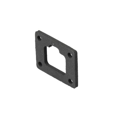 Gasket for 4-way flange receptacle, showcasing its square shape and durable material with four mounting holes.