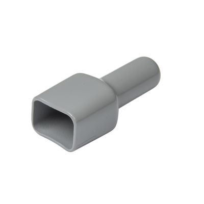 Gray Deutsch DT8P-BT boot connector for 8-way receptacle, featuring a sleek cylindrical design for secure connections.