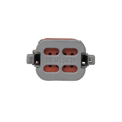 Deutsch DT Series 8-way dust plug with a rectangular design and four visible openings.
