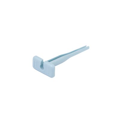 Light blue Deutsch contact removal tool for wires, featuring a precise design for easy handling and efficient use.