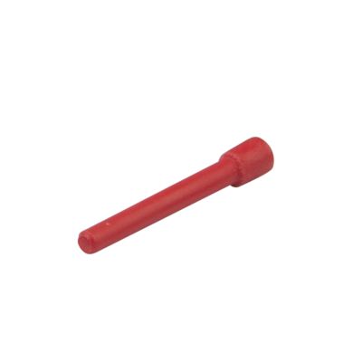 Red Deutsch DTM sealing plug designed for secure electrical connections.