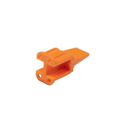 Orange Deutsch WM-4S DTM 4-way plug wedge, featuring a durable design with multiple connection points.