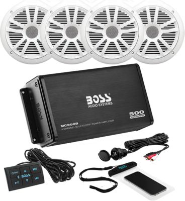 Boss Audio Systems ASK904B64 Weatherproof Amplifier and Speaker Package