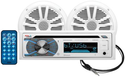 CD PLAYER-BLUETOOTH W/2 SPKRS WHITE