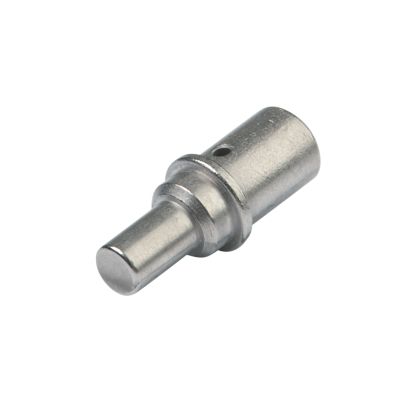 Nickel DTHD pin contact, solid and cylindrical design for electrical connections.