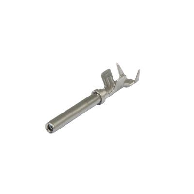 Nickel DTM socket contact, showcasing metal finish and design, suitable for electrical connections and fittings.
