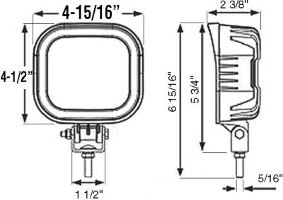 OPTIBRITE 9-LED WORK LIGHT RAW-324 LM, EFFECTIVE-252 LM