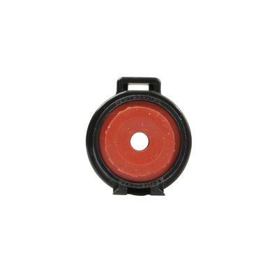 DEUTSCH DTHD Series Receptacle, Size 4, front view showing circular orange core with black outer casing.