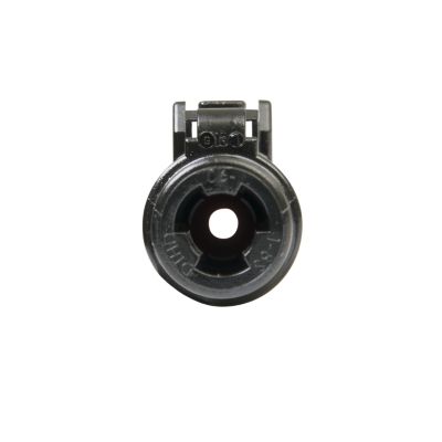 Front view of DEUTSCH DTHD Series Plug, Size 8, featuring a circular design with a central opening and durable build.