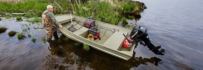 Installed new rod holders; ready to fish!  Jon boat modifications, Jon  boat, Tiny boat