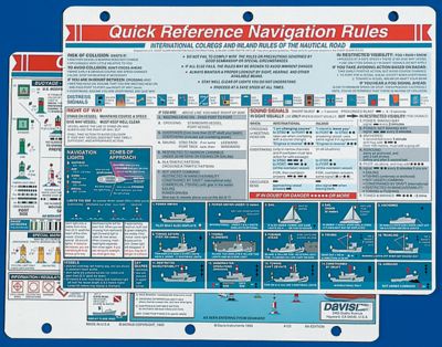 NAVIGATION RULES REF. CARD