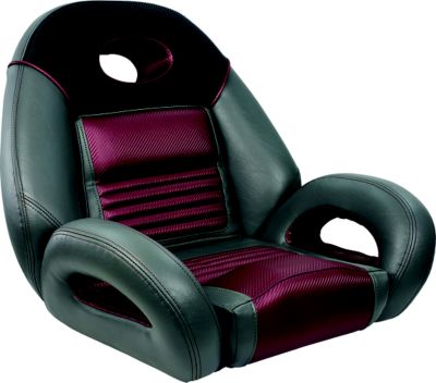 Springfield Marine 104094002 Pro Fishing Speed Seat Charcoal/Med. Gray/Burgundy