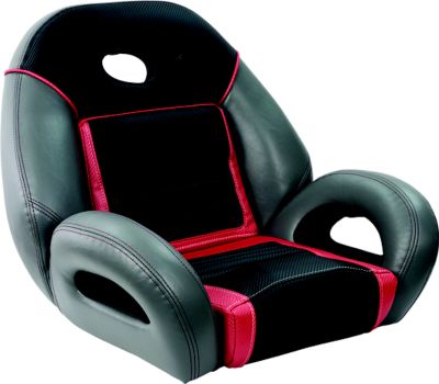 Springfield Marine 104094003 Pro Fishing Speed Seat, Charcoal/Med. Gray/Red