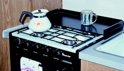 Camco 43554 Universal Fit RV Stove Top Cover, Black