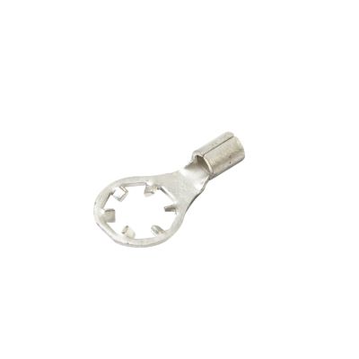 Non-insulated star ring terminal with a 10 stud compatible design, suitable for 16-14 gauge wires, metal finish visible.