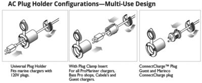 Black Univeral AC Plug Holder +