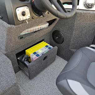 1775 Impact XS Under Console Storage Cubby and Open Storage Drawer