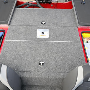 1775 Renegade Aft Deck Storage Compartments Open