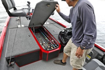 1775 Renegade Lockable Bow Deck Center Rod Storage Open